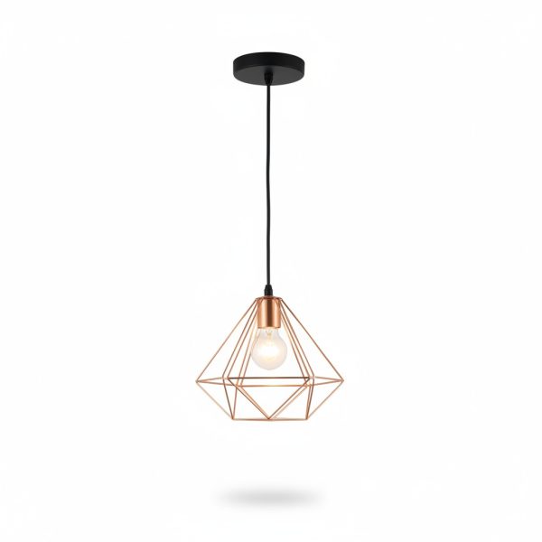 Suspension 3 lampes E27 Varage design géométrique D300