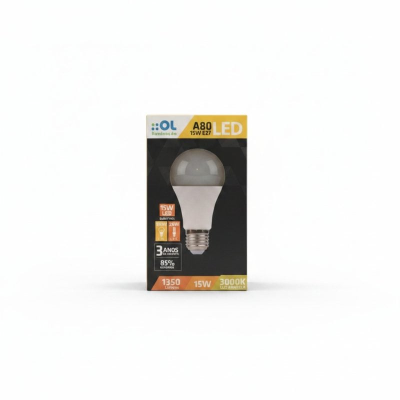 Ampoule LED E27 A80 15W 3000K Lumière Jaune OL
