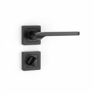Poignée de porte Siena WC Rosace Noir Mat Yale