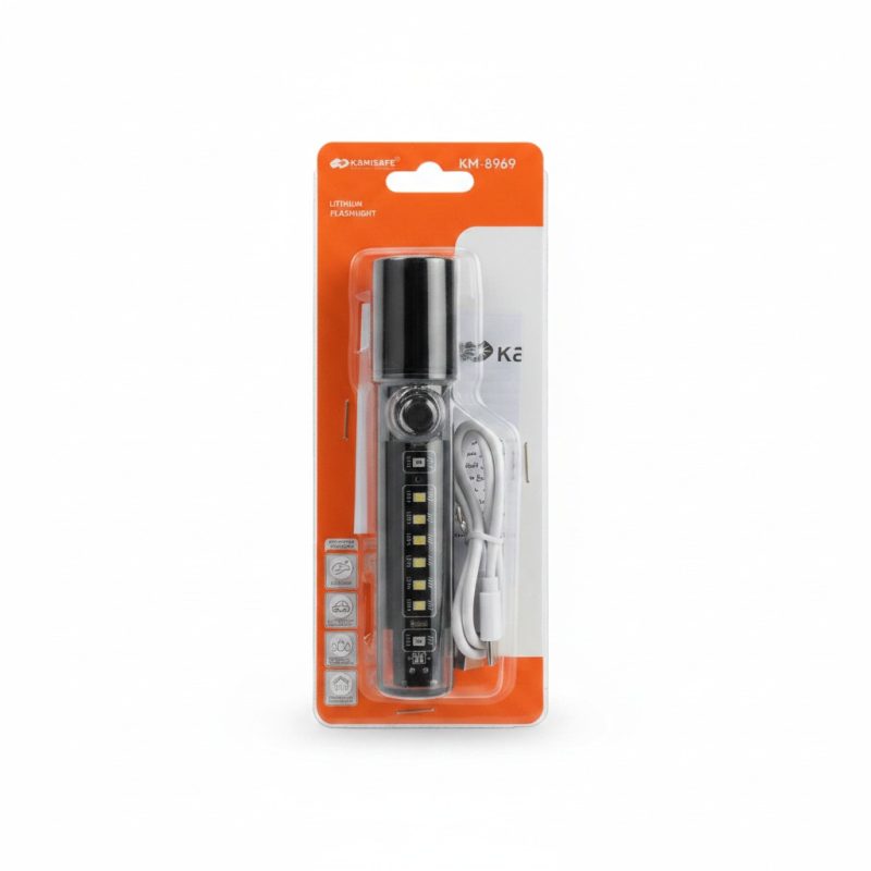 Lampe torche rechargeable LED latérale Kamisafe KM8969