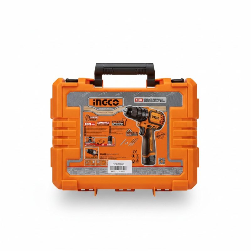 Perceuse à percussion sans fil 16V Brushless INGCO CIDLI16682