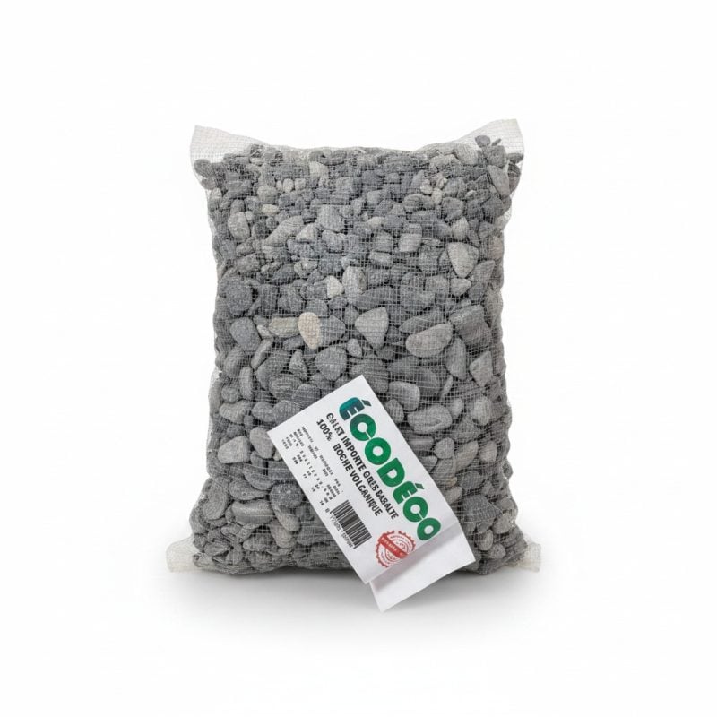 Galet Gris Basalte 100% Roche Volcanique Écodéco
