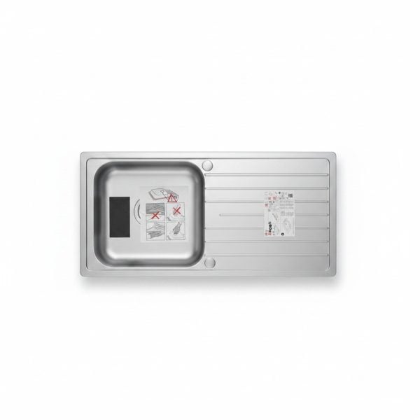 Évier Inox 1 Bac avec Égouttoir à Droite 86x50 cm Franke