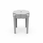 Table basse de jardin Fleur en PVC Gris