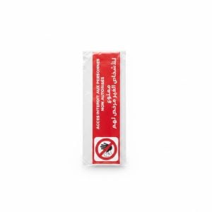 Plaque signalisation Accès Interdit Bilingue Rouge et Blanc