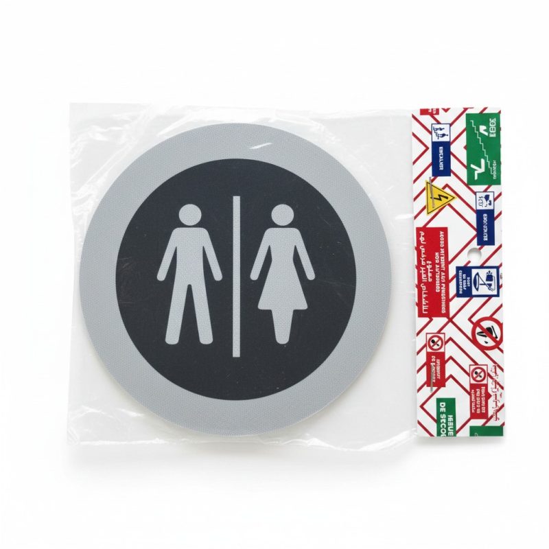 Plaque Signalétique Toilettes Homme & Femme Adhésive