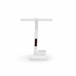 Lampe de bureau LED blanche H33cm avec chargeur et horloge
