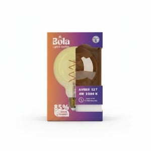 Ampoule LED G95 E27 4W 2200K Ambrée Bôla