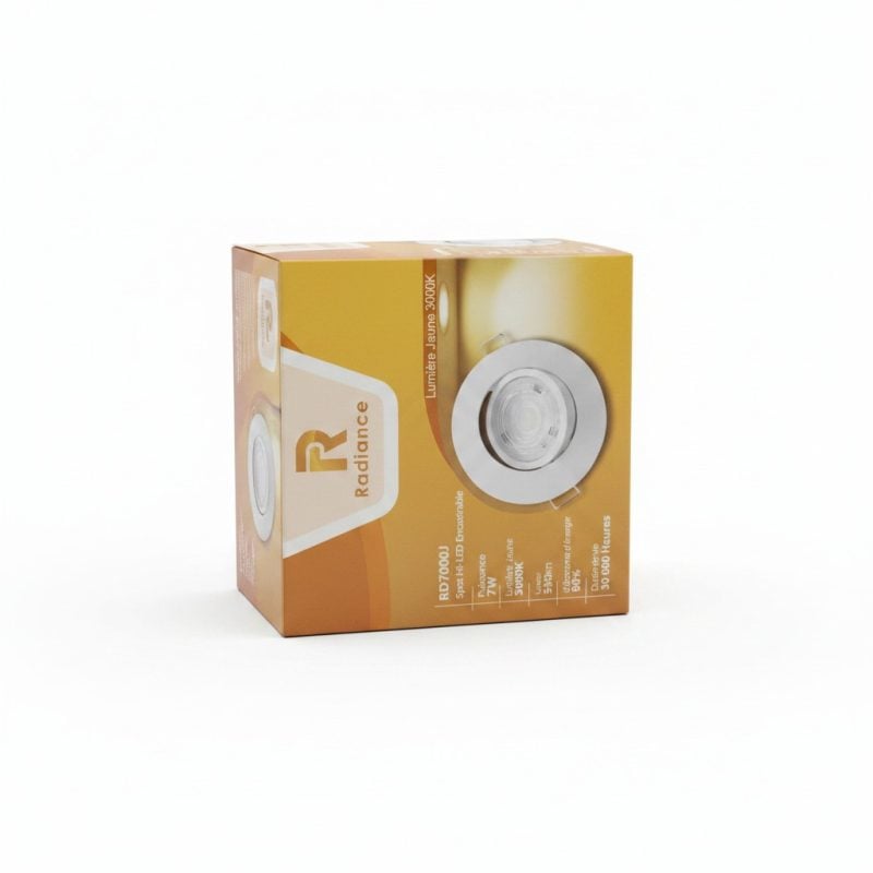 Spot LED Encastrable Rond 7W 3000K Blanc Radiance RD7000J
