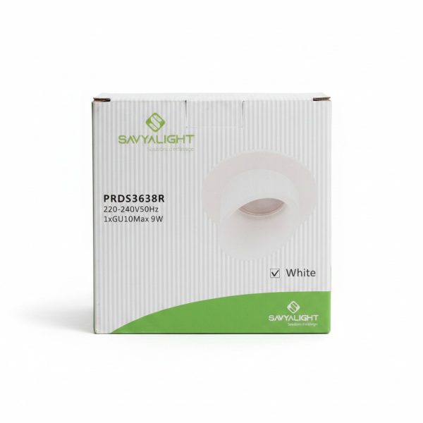 Spot Rond Encastrable GU10 Blanc PRDS3638R Savyalight