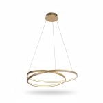Suspension LED Romane 32W design entrelacé finition or