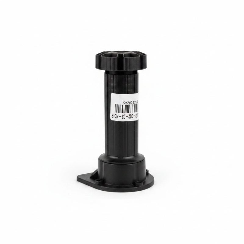 9308841 Pied de Cuisine Réglable en Plastique Noir 20 cm