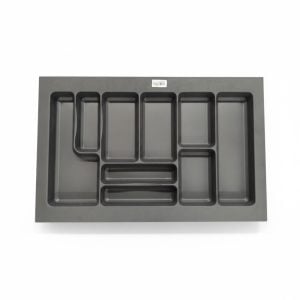 Range-couverts Steely anthracite pour tiroir 80 cm