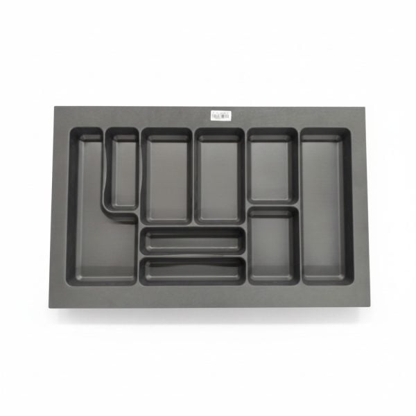 Range-couverts Steely anthracite pour tiroir 80 cm