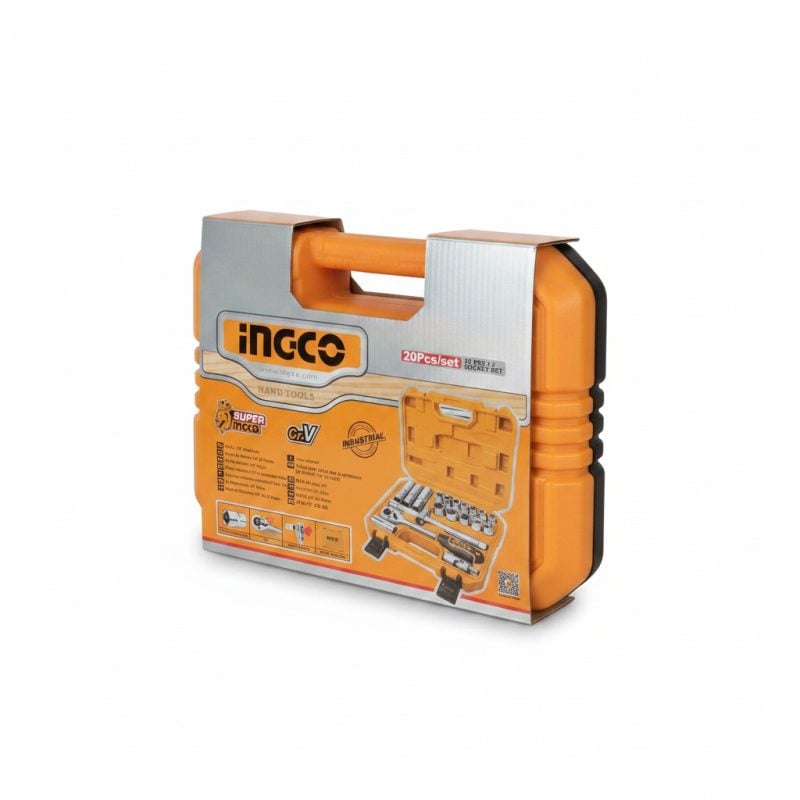 Set de douilles 1/2" 20 pièces CrV INGCO HKTS12201