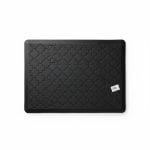 Tapis Repose-Pieds PVC Noir à Motifs Géométriques
