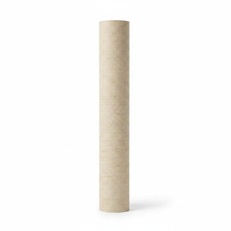 Papier Peint Uni Tissé Beige pour Décoration Murale