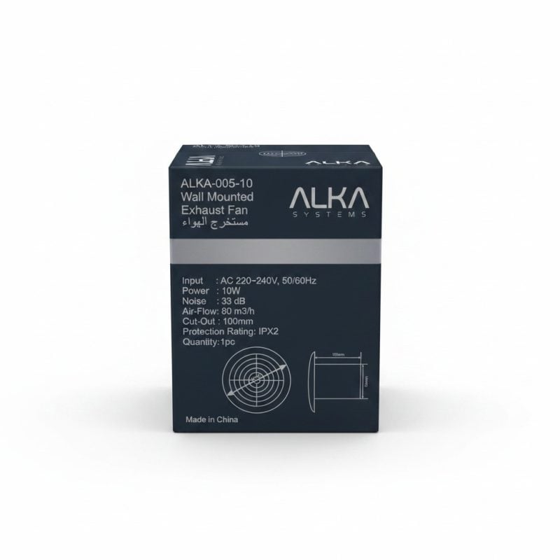 9707631 Extracteur d'air mural 100mm ALKA00510 ALKA SYSTEMS