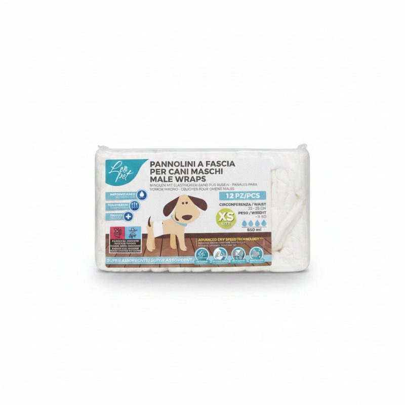 Couches à ceinture pour chien mâle XS Leo Pet