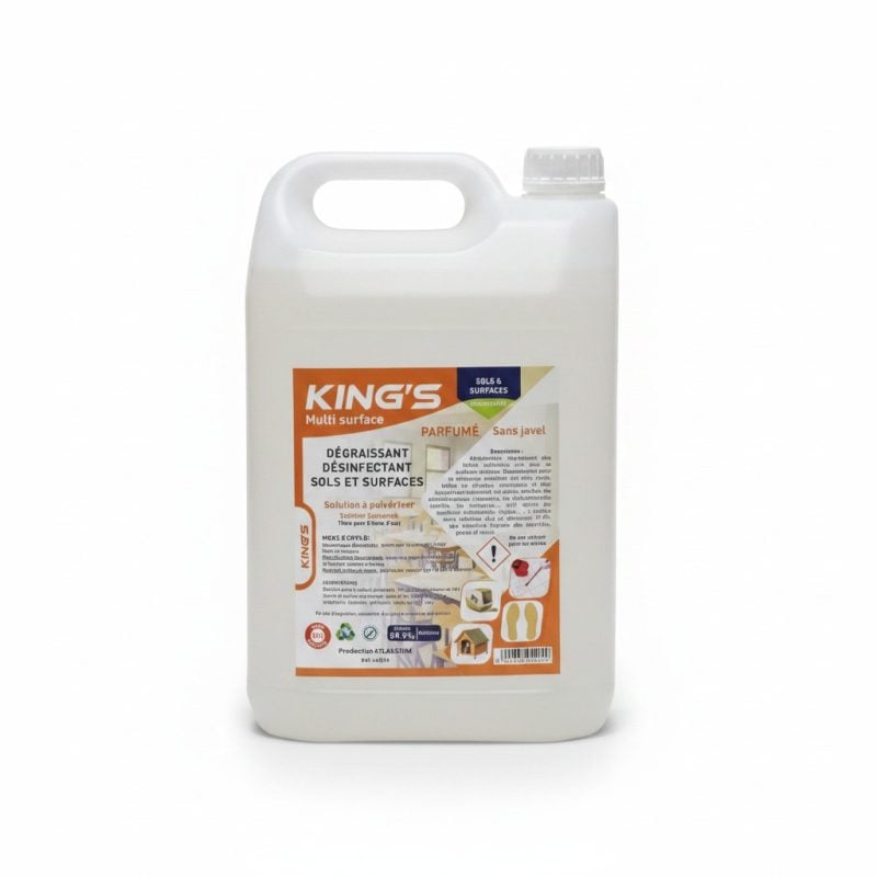 Dégraissant Désinfectant Sols et Surfaces MultiSurfaces King's