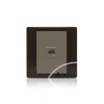 Prise RJ45 Cat.6 FTP Marron de la gamme Musik
