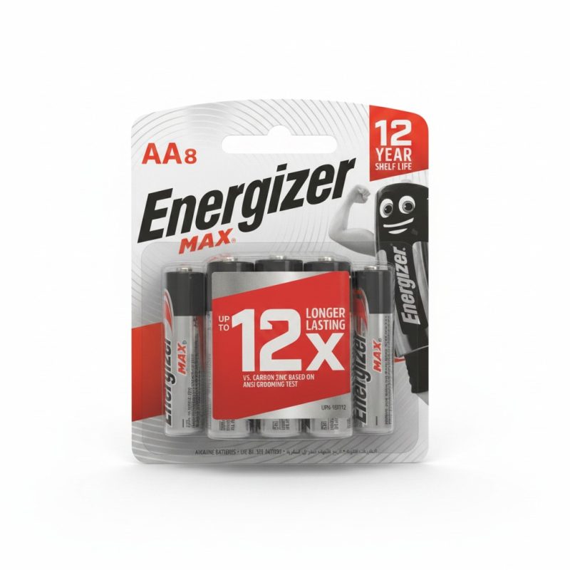 Piles Alcalines AA LR6 Energizer MAX (Pack de 8)