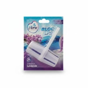 Bloc WC Lavande 40g Nettoyant et Parfumé Flora
