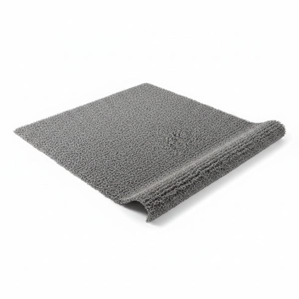 Paillasson Vinyle Bouclé Gris pour Entrée et Extérieur