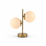 Abat-jour 2 globes G9 doré H32 cm DUDOREE