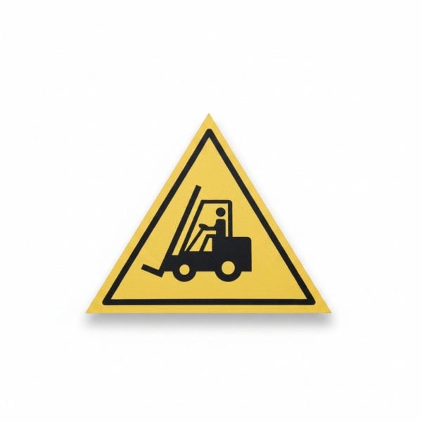 Panneau Danger Chariot Élévateur Triangulaire Adhésif W014