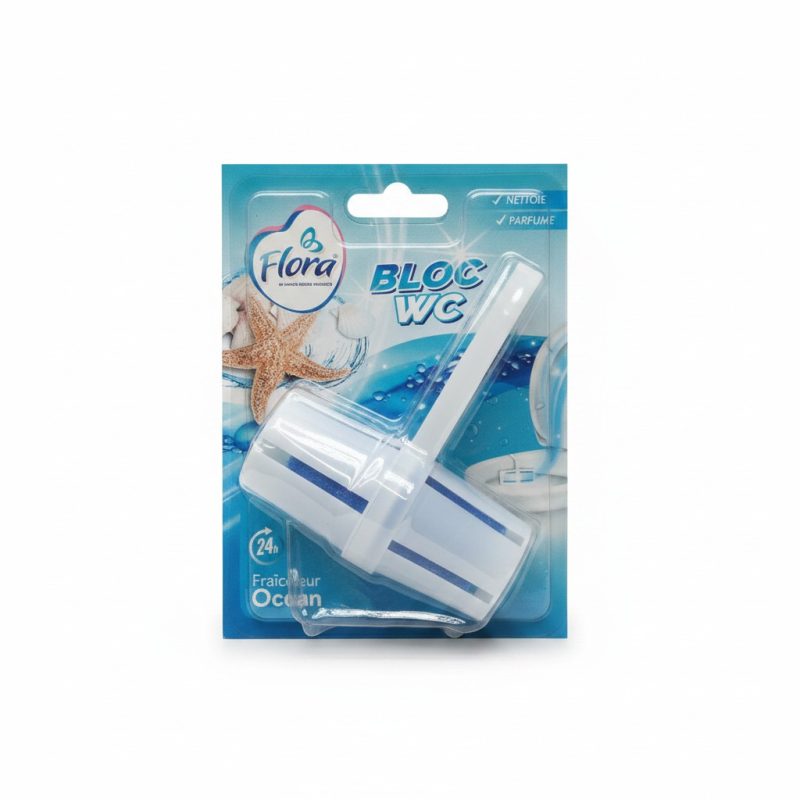 Bloc WC Nettoyant et Parfumé Océan 40g  Flora