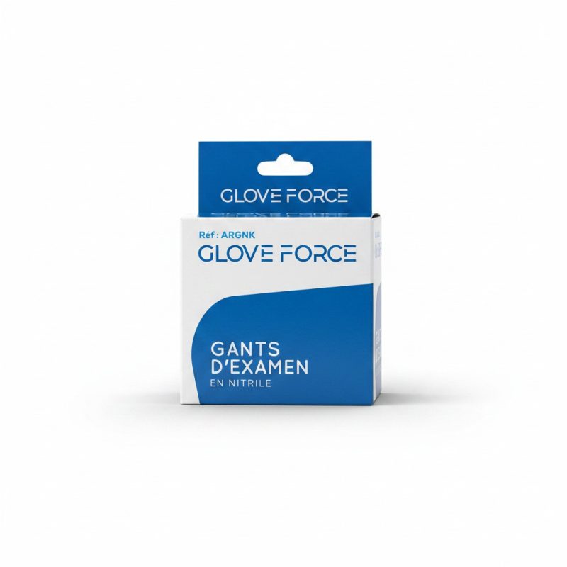 Gants d'Examen Nitrile Bleu T.S (Boîte de 10) GLOVE FORCE