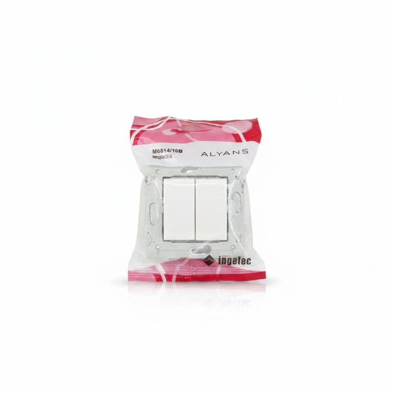 Interrupteur Double Allumage 45 Blanc Ingelec Alyans