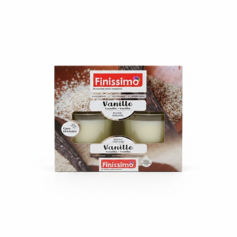 Bougie Parfumée Vanille en Verre Finissimo (Lot de 2)