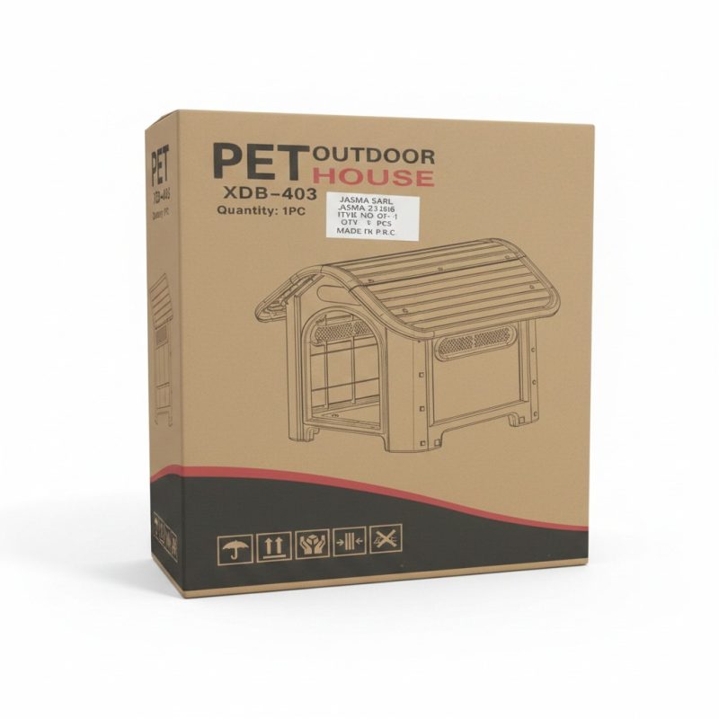 Niche pour chien en PVC avec porte 75x59x66 cm