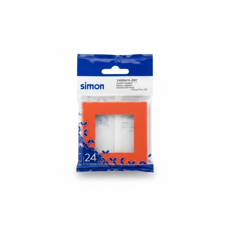 8484491 Plaque de finition simple corail Simon 24 Harmonie