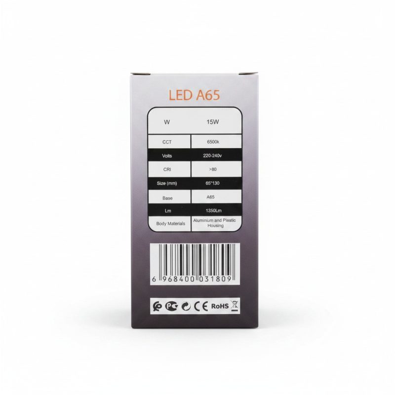Lampe LED A65 E27 15W 6500K KG Lighting