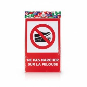 Plaque de signalisation Ne pas marcher sur la pelouse Rouge/Blanc