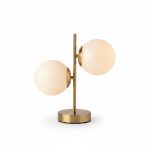 Abat-jour 2 globes G9 doré H32 cm DUDOREE