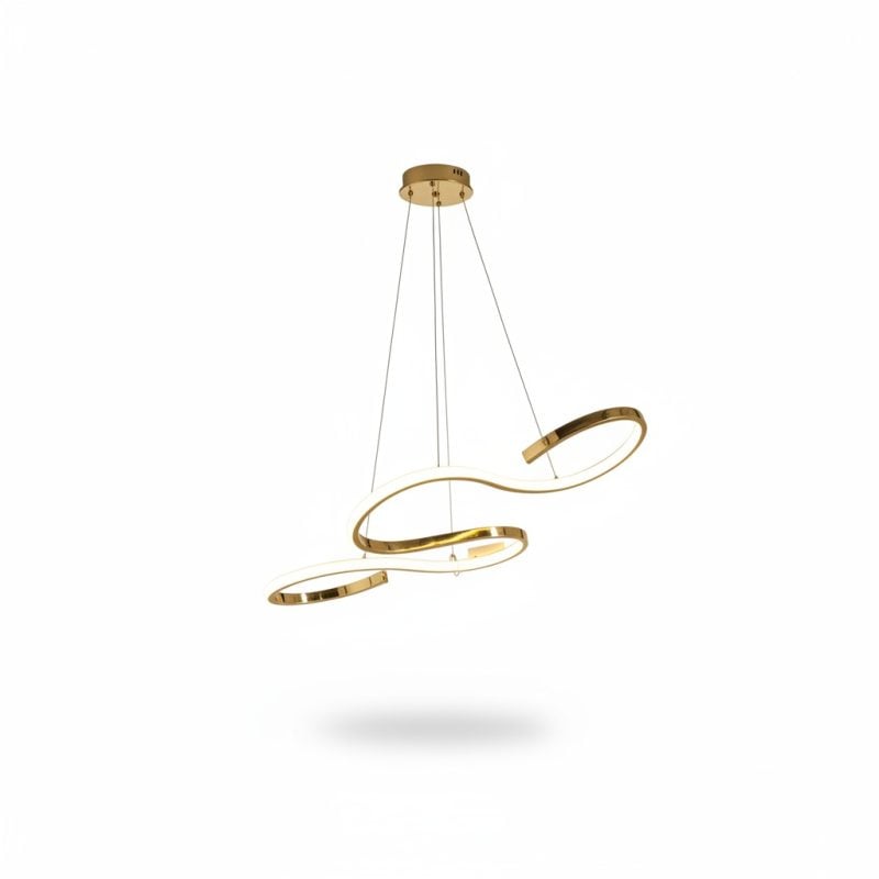 Suspension LED Risol Or 80W 3 couleurs 600x300mm