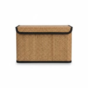 Panier de rangement en bambou avec couvercle 33x23x20 cm