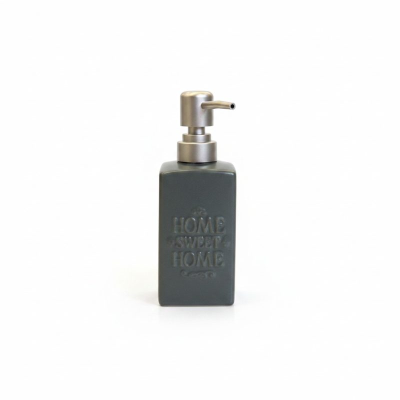 Distributeur Savon Céramique Gris Home Sweet Home