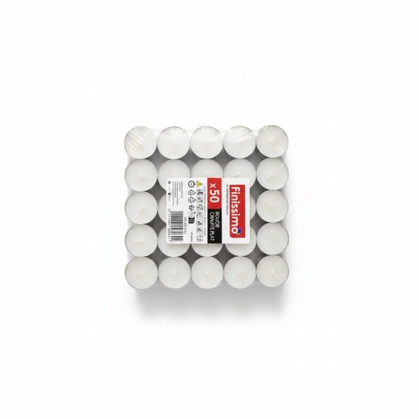 100 Bougies Chauffe-Plat Blanches 4H Finissimo