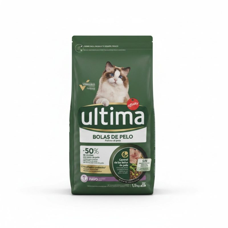 Croquettes chat antiboules de poils Dinde 1,5kg Ultima