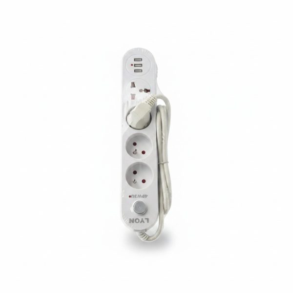 Bloc multiprise 3 prises et 3 ports USB LYON 4PW3U