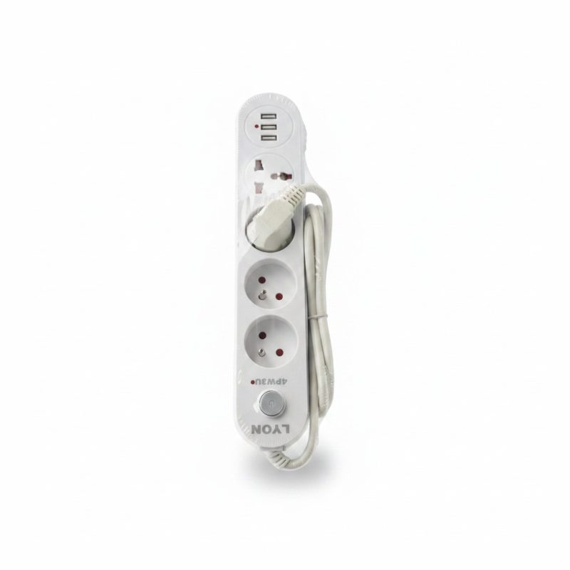 Bloc multiprise 3 prises et 3 ports USB LYON 4PW3U