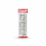 Plaque Triple Horizontale Gris Clair Alians P2520G