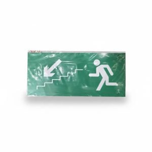 Panneau Signalétique Sortie de Secours Escalier Haut/Bas