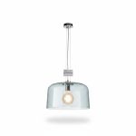 Suspension Design en Verre Bleu Swit B D350mm E27