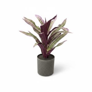 Plante artificielle Tradescantia violette en pot effet béton